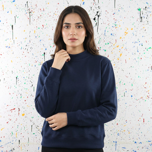 Mock Neck Sweatshirt 100% Cotton Applique Embroidery wide neck Sweatshirt sorority wear Finer Threads - Product Image 1