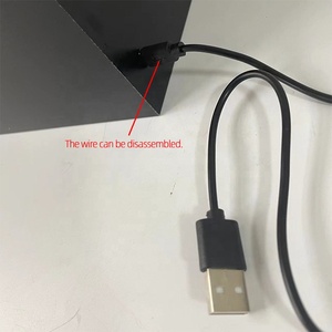 Ánh sáng ấm áp dẫn bóng hộp với điều khiển từ xa USB 8x10 ''A4 sâu 5cm trắng đen gỗ bóng hộp khung - Product Image 3