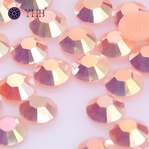Vente en gros de strass plats en cristal pour vêtements, chaussures, décoration, pierres en verre, strass thermocollants roses - Product Image 4