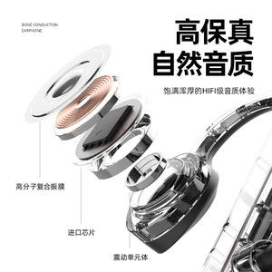 Auriculares de Conducción Ósea K69, Inalámbricos, Bluetooth 5.0, Carga Tipo C, Sonido Estéreo, para Deportes, Correr, Ciclismo - Product Image 4