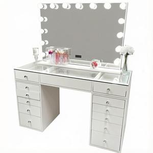 Modern LED Lighted Wooden Dresser For Mirror Large Capacity <strong>Drawers</strong> For Apartment Bedroom Living Room School Hotel Use - Product Image 2
