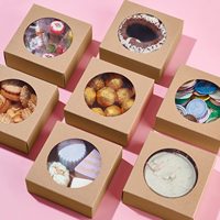 Scatola regalo di alta qualità scatola di carta kraft corrugate personalizzata con finestra di plastica trasparente