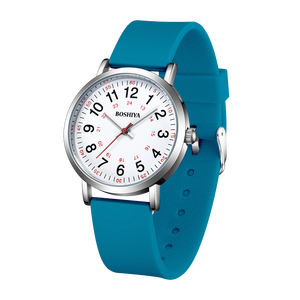 Montre médicale pour infirmières, médecins, professionnels, étudiants, facile à lire, quartz, étanche, alliage, verre, bracelet en silicone, doux, respirant - Product Image 5