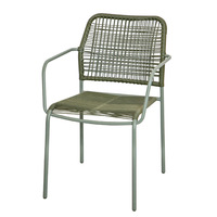 Ensemble table et chaises de jardin en fer avec dossier pour café, salon de thé, cour et jardin - Modèle TYLZY