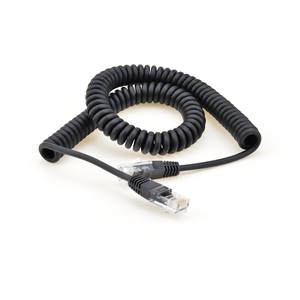 RJ45 Custom <strong>Network</strong> LAN Cat5 Cat5e Cat6 Cat6e Cat 5 6 7 Male Female Ethernet Cord Spring Spiral Patch Coil Curly Coiled Cable