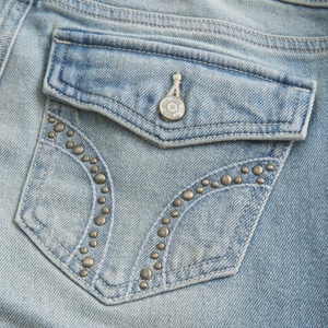 Nouveau design 2025 – Jean évasé style américain taille haute avec poches et rivets pour femme, pantalon en denim grande taille - Product Image 3