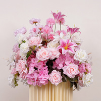Boules de fleurs artificielles en soie mélangée, décoration de mariage moderne, légères, haute simulation, faites à la main, pour remise de diplôme, fête des mères, personnalisables