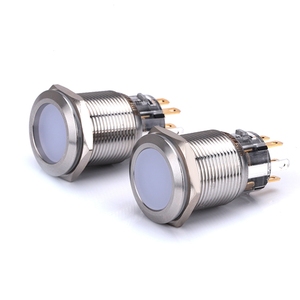 ABILKEEN 22mm 1NO 1NC Ring <strong>Led</strong> Power Logo Waterproof Stainless Steel <strong>Switch</strong> 220V Metal <strong>Push</strong> <strong>Button</strong> <strong>Switch</strong> <strong>Suppliers</strong> - Product Image 5