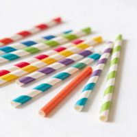 Pailles télescopiques compostables anti-adhérentes 12x150mm avec emballage en papier drainant pour lait et yaourt