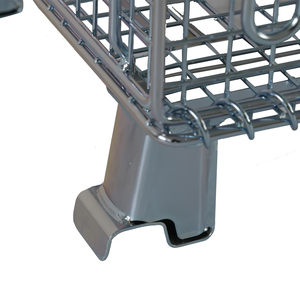 Jiamu thép ráp dây lưới <span class=keywords><strong>container</strong></span> chất lượng tuyệt vời linh hoạt tháo gỡ cài đặt Stackable hàng hóa lưu trữ Pallet - Product Image 4