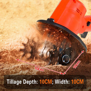 Mini motoculteur électrique sans fil 21V 4 pouces <span class=keywords><strong>outil</strong></span> de jardinage à main 235RPM avec 4 rangées de dents rallonge - Product Image 4