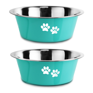 Venta al por Mayor de Nuevos Productos, Platos para Perros con Impresión a Color, Platos de Acero Inoxidable para Agua y Comida para Mascotas - Product Image 1