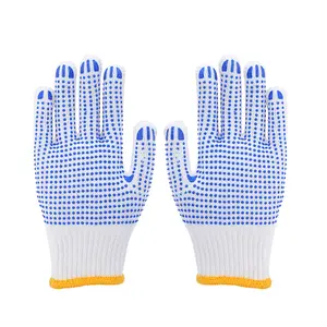 Gants à pois en PVC Gants de protection de sécurité antidérapants en plastique