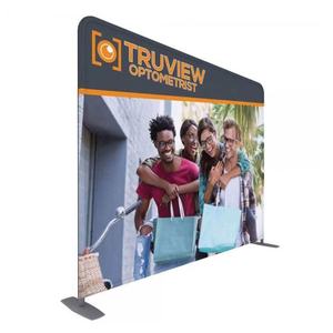 展示会カスタムロゴプリントテンションファブリック背景スタンドストレッチトレードショーイベント写真バックドロップテンションファブリックディスプレイ - Product Image 1