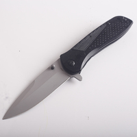 Couteau pliant de chasse multifonction haut de gamme pour l'extérieur avec poignée en caoutchouc antidérapante