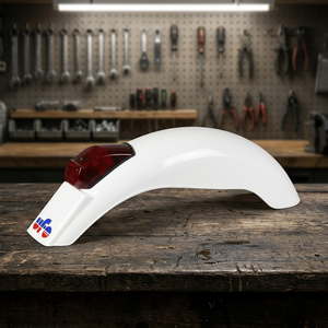 Parafango Posteriore Vintage Enduro con Faro Bianco per Moto 50CC-80CC-125CC (1975-1979) UFO PLAST Italia - Product Image 3