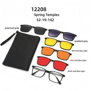 Occhiali Anti <span class=keywords><strong>Luce</strong></span> <span class=keywords><strong>Blu</strong></span> con Clip Magnetica Sunray Fashion, <span class=keywords><strong>Lenti</strong></span> Protettive per Lettura, Occhiali Blocca <span class=keywords><strong>Luce</strong></span> <span class=keywords><strong>Blu</strong></span> per Uomini e Donne - Product Image 4