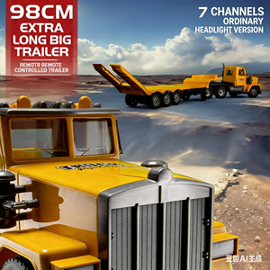 Camion de transport télécommandé DWI DOWELLIN, semi-<span class=keywords><strong>remorque</strong></span> d'ingénierie, 13 canaux, avec son et lumières, pour enfants - Product Image 5