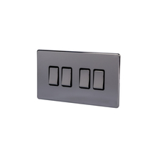 Abuk China 3 Gang 4 Gang 2 Way Interruptores eléctricos de acero inoxidable y toma de corriente Interruptor eléctrico Interruptor de luz para el hogar