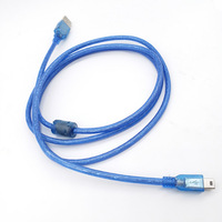 V3 Mini 1.5m USB 5Pin USB2.0 Mâle Câble Ferrite Noyau PVC Veste Tresse pour Voiture MP3/MP4 GPS Smartphone Tablette Haut-Parleur Ordinateur