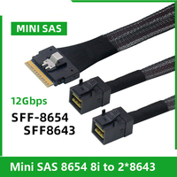 PCI-E Gen 4 Ultraport Slimline SAS 4.0 SFF-8654 8i ke SFF-8643 ganda HD 74pin Mini kabel SAS Transfer Data Mini PCI Express Raid
