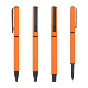 Nouveaux stylos gel promotionnels en aluminium avec finition caoutchoutée, excellents stylos à bille 1,0 mm rechargeables avec LOGO personnalisé pour promotion, cadeau d'hôtel - Product Image 2