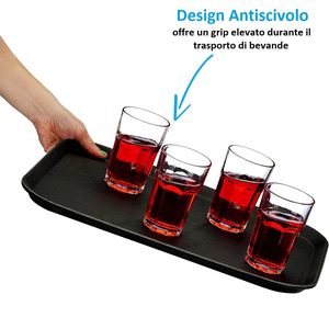 Tappetino da bar antiscivolo in silicone nero 45x30 cm impermeabile e drenante per bicchieri, tazze e cocktail - Product Image 3