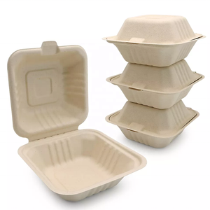 Cono Biodegradable desechable, caja de embalaje de <span class=keywords><strong>comida</strong></span> rápida <span class=keywords><strong>para</strong></span> bagazo de caña de azúcar, hamburguesa, venta al por mayor - Product Image 3