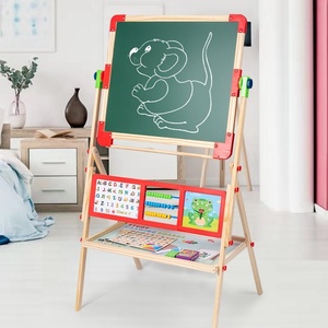 Lavagna Pieghevole in Legno Multifunzione per Disegno, Uso Domestico, Studenti, Bambini, Graffiti, Scrittura, Lavagna Artistica per Ragazzi e Ragazze - Product Image 1