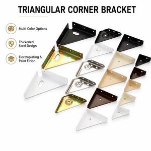 Triangular Corner <b>Bracket</b> Multi-Color Thickened Steel 90 Degree Angle Brace for Cabinet Bed Shelf Furniture Support Hardware - Product Image 1