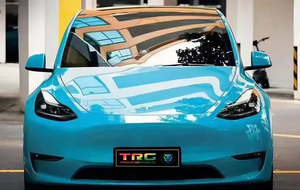 5 par 59 pieds finition brillante Crystal Blue Miami Blue film PVC emballage de voiture vinyle film autocollant changeant de couleur couvre la voiture - Product Image 3