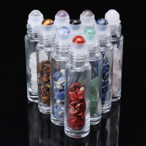 Botella de Perfume de Vidrio de Colores de 10 ml con Bolas Rodantes Negras, Azules, Púrpuras, Verdes y Rosas, Botella de Vidrio con Cristal - Product Image 2