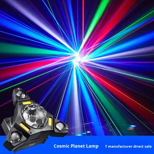 Ba đầu vũ trụ hành tinh Strobe Laser Ánh Sáng ma thuật bóng & bầu không khí chùm cho KTV thanh DMX512 kiểm soát - Product Image 3