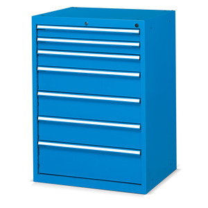 Fami Flexa Series <b>Drawer</b> Cabinet 7 <b>Drawers</b> 717x600x1000 Mm Dark Grey Ral7000 <b>Tool</b> Storage - Product Image 1