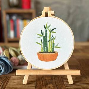 ชุดอุปกรณ์งานฝีมือ DIY แพ็คเกจผ้าลายเรียบง่ายน่ารัก ผ้าฝ้ายปักลายดอกไม้ สำหรับผู้เริ่มต้น ภาพวาดแขวนผนัง - Product Image 2