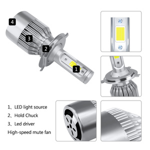 C6 pièces automobiles luces 22000 lumenes accessoires de voiture h1 h3 <span class=keywords><strong>h7</strong></span> h4 véhicule h11 9005 9006 h13 9004 avant led phares ampoules pour voiture - Product Image 3