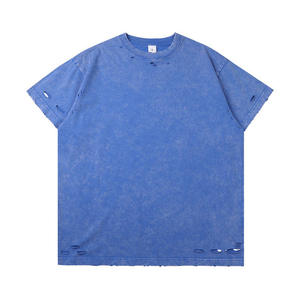 Camiseta Batik de Moda Americana Clásica para Hombre, 300g, Tejido Pesado, Lavado, Holgada, de Manga Corta, para Halloween - Product Image 3