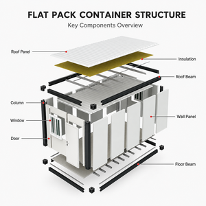 20ft Mini Detachable Container House Luxury Modular Prefab Sandwich Container House Cheap Tiny Homes - Product Image 3