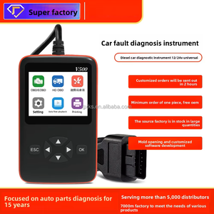 Xe Tester OBD2 xe chẩn đoán <span class=keywords><strong>Scanner</strong></span> DIESEL xe công cụ Chẩn đoán OBD <span class=keywords><strong>Scanner</strong></span> <span class=keywords><strong>V500</strong></span> giải mã mã thẻ đọc Dịch vụ thiết bị - Product Image 2