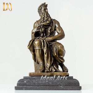 Statue da Tavolo in Bronzo di Mosè, Sculture Artistiche Occidentali Famose, Vendita all'Ingrosso - Product Image 6