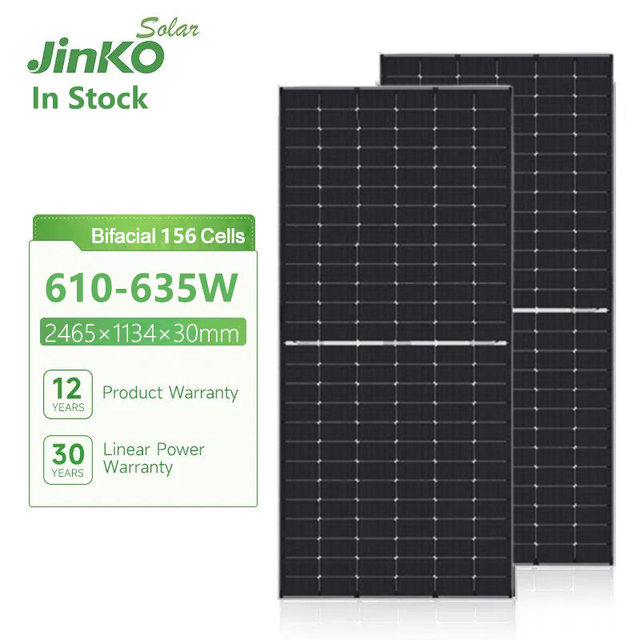 jinko Neo n Type jinko 620w Solar Panel Bifacial Double Glass jinko tiger Neo N-type Solar Panel 615 Watt Bifacial 610w 620w 630
