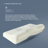 Oreiller en mousse à mémoire de forme, oreiller orthopédique à profil bas pour les problèmes cervicaux, ergonomique, hypoallergénique, pour soulager les douleurs au cou
