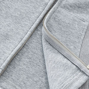 Sweat-shirt à capuche surdimensionné de qualité supérieure, personnalisable en gros, broderie lourde, dégradé, veste courte zippée - Product Image 2