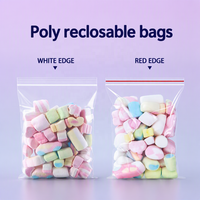 Sacs refermables en plastique transparent PE personnalisés avec fermeture éclair, emballage commercial en polyéthylène, petits sacs refermables transparents pour les entreprises