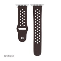 Bracelet de montre en cuir ventilé pour Apple Watch Series, perforé, avec fermoir à ardillon, vente en gros