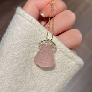 Collar de Plata de Ley S925 Chapado en Oro de 14K con Colgante de Diamante Clásico, Cadena con Colgante de Moda - Product Image 3