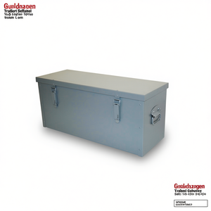 TTAKE Galvanized Steel Trunk <b>Tool</b> <b>Storage</b> Box 40x16x16 Inches Heavy Duty With Latches And Handle - Product Image 2