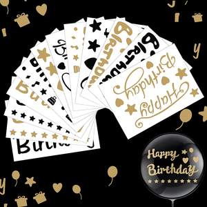 Pegatinas <span class=keywords><strong>de</strong></span> Cumpleaños <span class=keywords><strong>de</strong></span> Colores Variados, Pegatinas para Fiesta <span class=keywords><strong>de</strong></span> Cumpleaños, Calcomanías DIY para Globos Grandes, Decoración <span class=keywords><strong>de</strong></span> Cumpleaños con Globos - Product Image 1