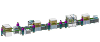 Ligne de production entièrement automatique pour l'assemblage modulaire de batteries ESS : alimentation cellulaire, tri, empilage, regroupement, soudage, test.