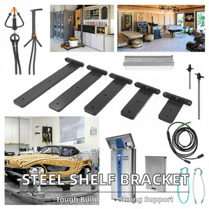 Support <span class=keywords><strong>d</strong></span>'étagère flottante en acier laminé à froid de qualité supérieure, noir et blanc, en forme de L, pour toute surface murale, marque ZXH - Product Image 2